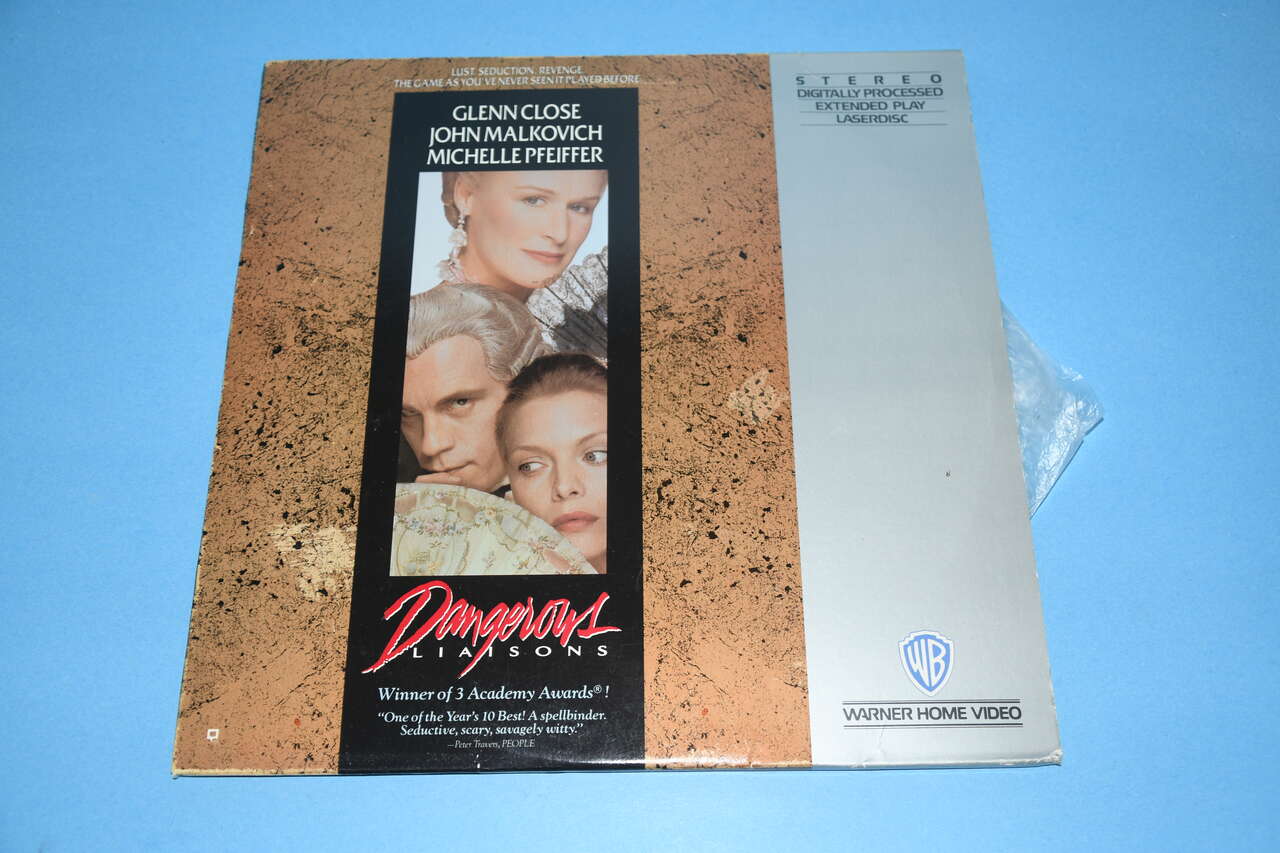 VINTAGE "DANGEROUS LIAISONS" LASER DISC ~ GLENN CLOSE, JOHN MALKOVICH, MICHELLE PFEIFFER