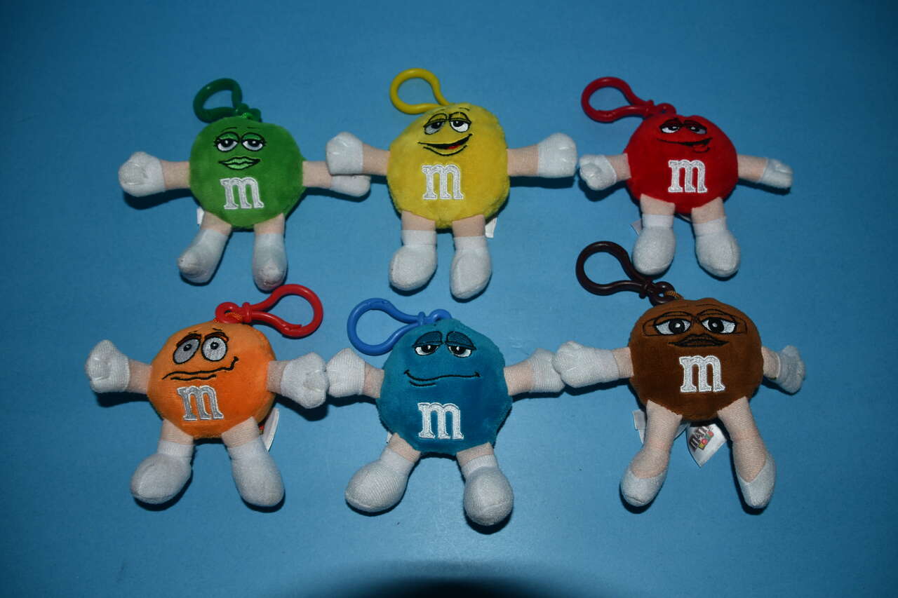 Set of 6 "M&M" CLIPS ~ 6 DIFFERENT COLORS ~ Height 4" ~ SOFT, CUTE & CLEAN!