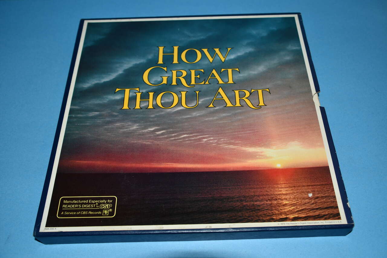 "HOW GREAT THOU ART" 8 RECORD SET ~ READERS DIGEST ~ BEAUTIFUL SONGS!