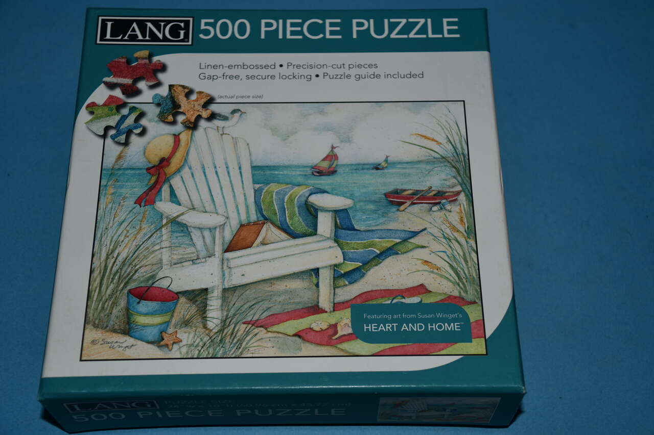 LANG "SUMMERTIME" 500 Piece Jigsaw Puzzle ~ BEACH, OCEAN ~ COMPLETE!