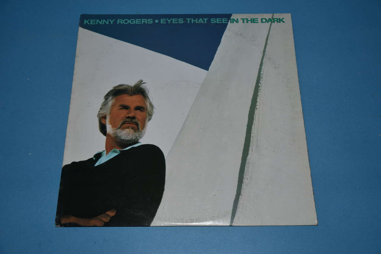 VINTAGE KENNY ROGERS "EYES THAT SEE IN THE DARK" VINYL RECORD ~ 10 SONGS