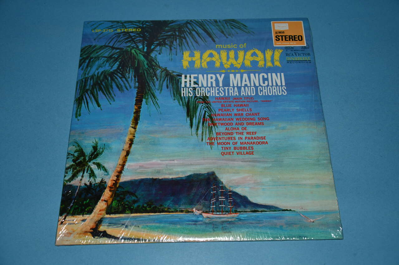 VINTAGE "MUSIC OF HAWAII" VINYL RECORD ~ HENRY MANCINI ~ 12 SONGS
