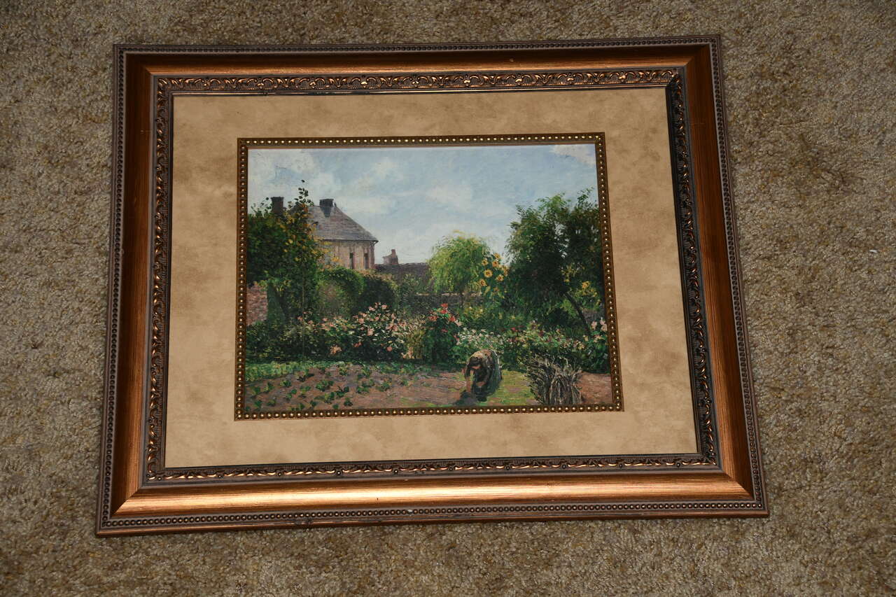 "THE ARTISTS GARDEN AT ERAGNEY" PICTURE ~ 14" x 17" FRAMED ~ NICE!