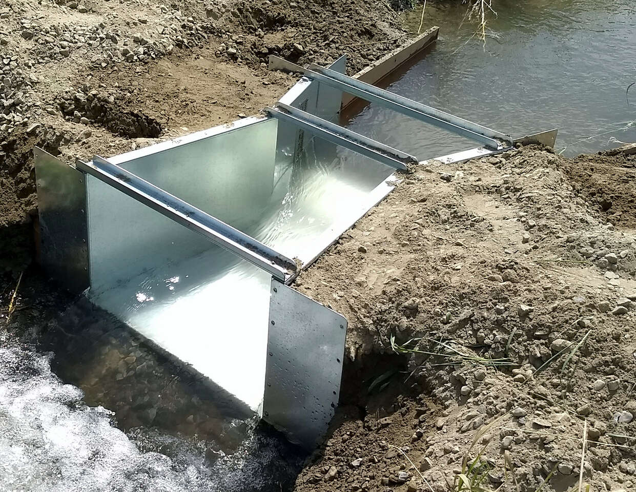 Flumes to measure water flows