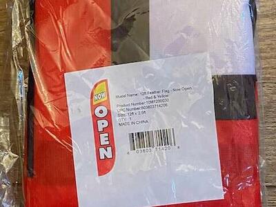 LookOurWay “Open” Themed Feather Flag, 12-Feet (Hardware Not Included)