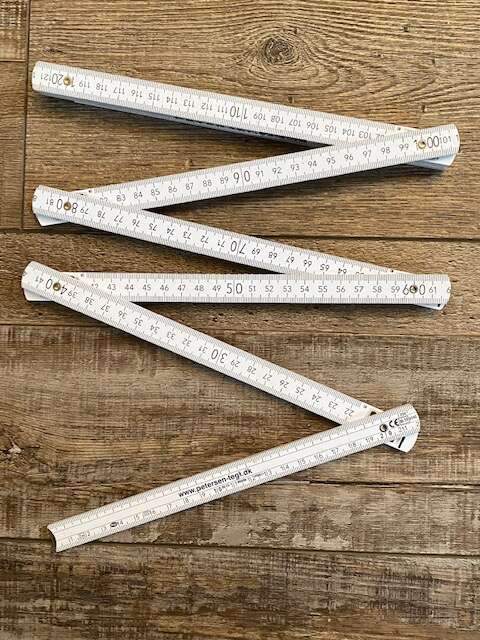 Folding Ruler 100cm 6-Fold Metric Measuring Tool for Woodworking