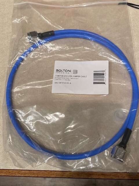 Bolton Technical N-Male to N-Male SPO-250 Low PIM Ultra Low-Loss Jumper Cable 1 m Cable