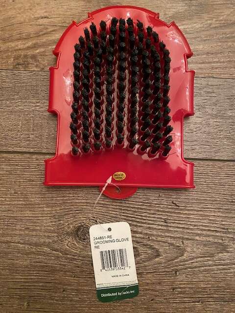 Jacks 244851-RE Dual Grooming Glove Red