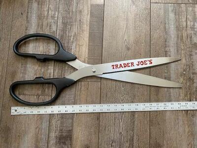 Trader Joe’s 25 Black Ribbon Cutting Scissors with Silver Blades