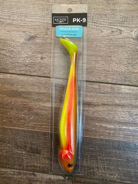 NEW!! Kicker PK-9 Pickle Kick 9” Weedless Swimbait - Sacred Trout