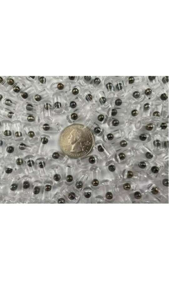 Glass Tube Lure Rattles - One 5mm ball - Rounded Ends (Qty. 20)