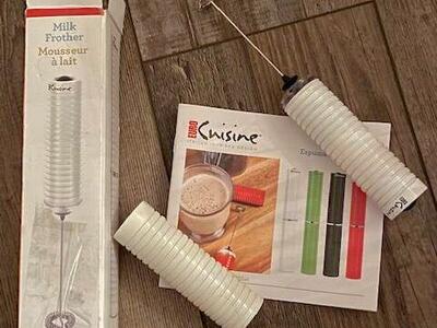 Euro Cuisine Milk Frother White with LED Light