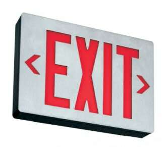 Lithonia Lighting Signature LE S W 2 R EL N LE Series Double Stencil Face Emergency Exit Sign