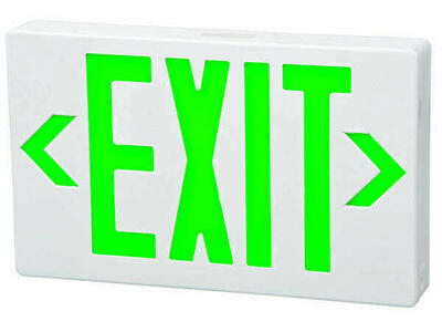 Fulham LED Exit Sign - Green Letters - Single or Double Face