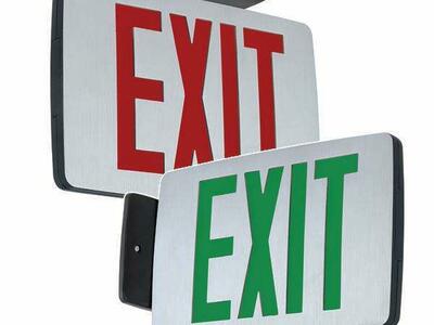 Compass CCESRE Aluminum Emergency Exit Sign