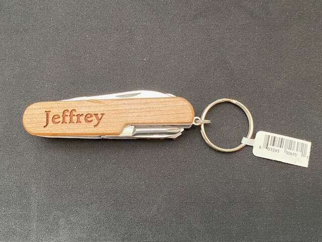 Personalized 11-Function Wood Handle Pocketknives W/ Colorado and Scene