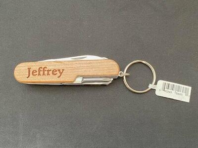 Personalized 11-Function Wood Handle Pocketknives W/ Colorado and Scene