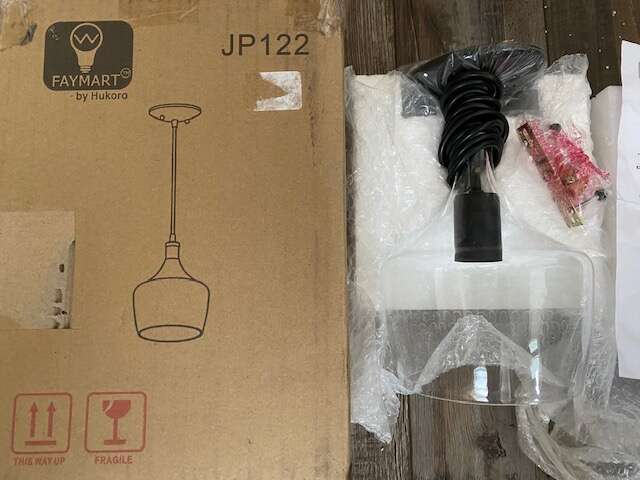 Hukoro Jp122 Alfa 1-Light Mini Pendant with Clear Glass Shade