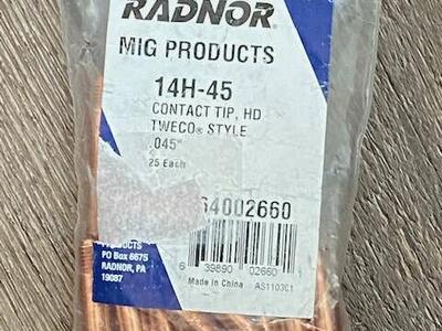 RADNOR™ .045" X 1.5" 0.054" Bore 14 Series Contact Tip 14H-45