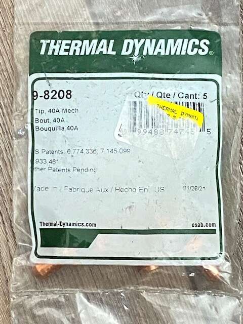 THERMAL DYNAMICS Standoff Tip: For Thermal Dynamics SL100/Thermal Dynamics SL60 Plasma Torch, 5 PK