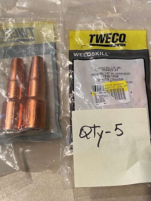 Tweco WS23T-37 (1230-1035) WS23T 3/8" Thread-On WeldSkill Nozzle (2 Pack)