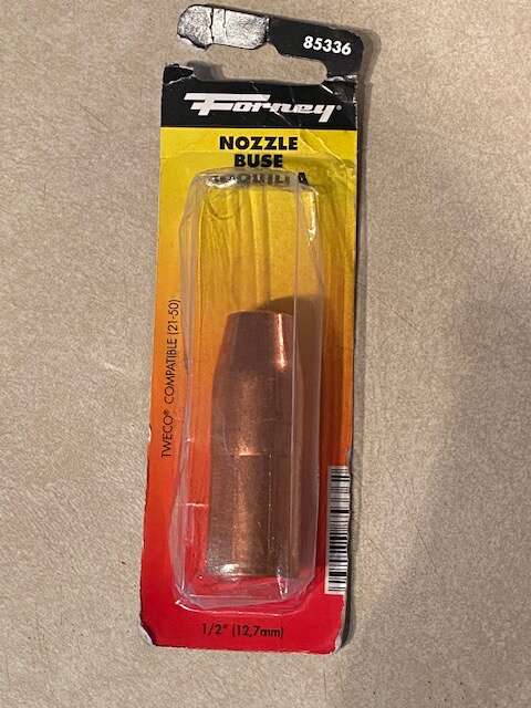 FORNEY INDUSTRIES INC. 85336 - MIG Welder Nozzle, 1/2&amp;amp;amp;quot; Bore, Tweco&amp;amp;amp;reg; Compatible