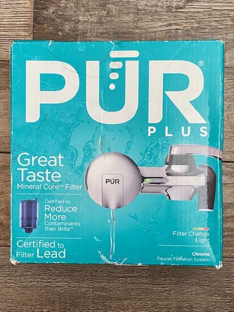 PUR PLUS Faucet Mount Water Filtration System, Chrome