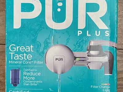 PUR PLUS Faucet Mount Water Filtration System, Chrome