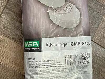 MSA Advantage Combination Cartridge/Filter: Magenta/Olive Color, Bayonet, Air Purifying Respirator, 2 PK (815366)