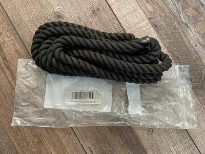 Paracord Planet Twisted 3 Strand Natural Cotton Rope Artisan Cord (1/2 inch, Black, 10 feet)