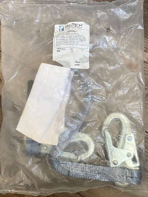 FallTech 8203 Restraint Lanyard - Single Leg with 2 Snap Hooks, 3', Blue