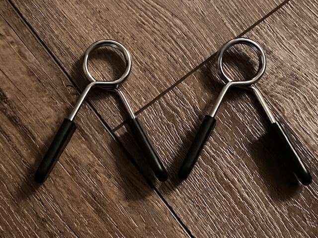 Barbell unisex Standard 1-Inch Spring Clip Collars, Pair, Standard