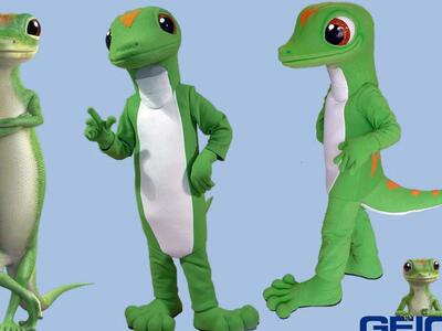 Maydwell Mascots Geico Gecko Costume