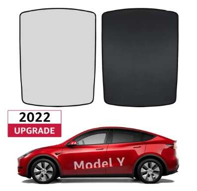 BASENOR Glass Roof Sunshade (Set of 2) for 2020-2023 Tesla Model Y