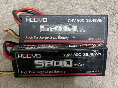 2 Hoovo 7.4v 2 Cell Lipo Batteries