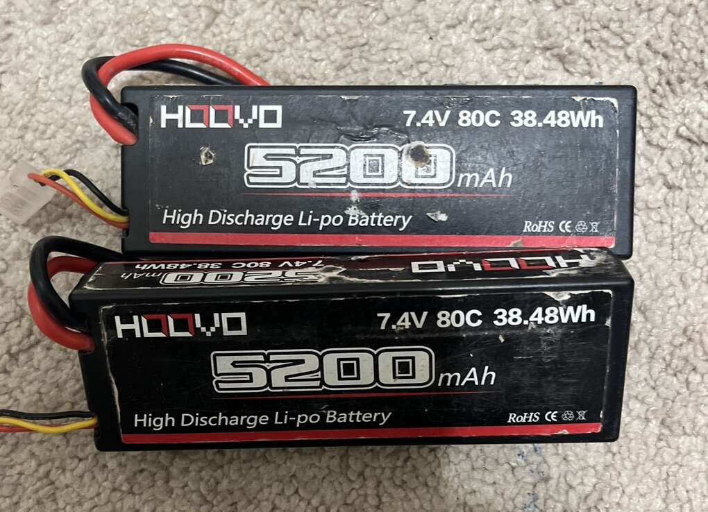 2 Hoovo 7.4 2 Cell Lipo Batteries