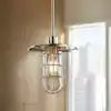 1-Light Brushed Nickel Fisherman Style Mini Pendant