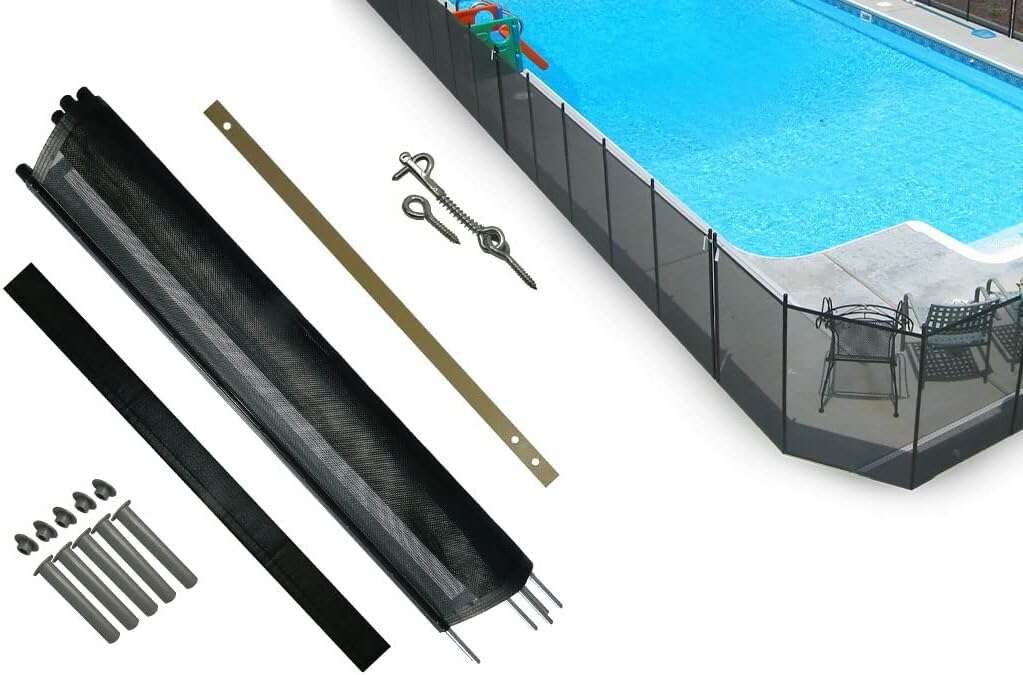 Brand New - Pool Fence DIY by Life Saver Fencing Section Kit, 4 x 12-Feet, Black
