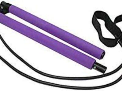 Brand New - Pilates Bar Kit, Yoga Pilate Exercise Portable Home Gym Bar (Purple)