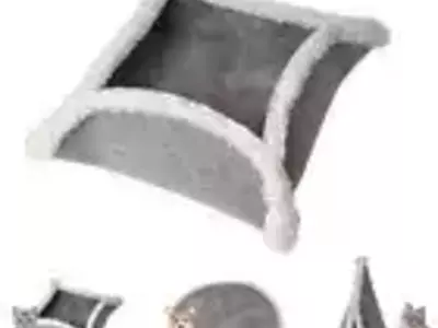 Fluffy YioQio Deformable Felt Cat Beds for Indoor Cats, Portable and Foldable