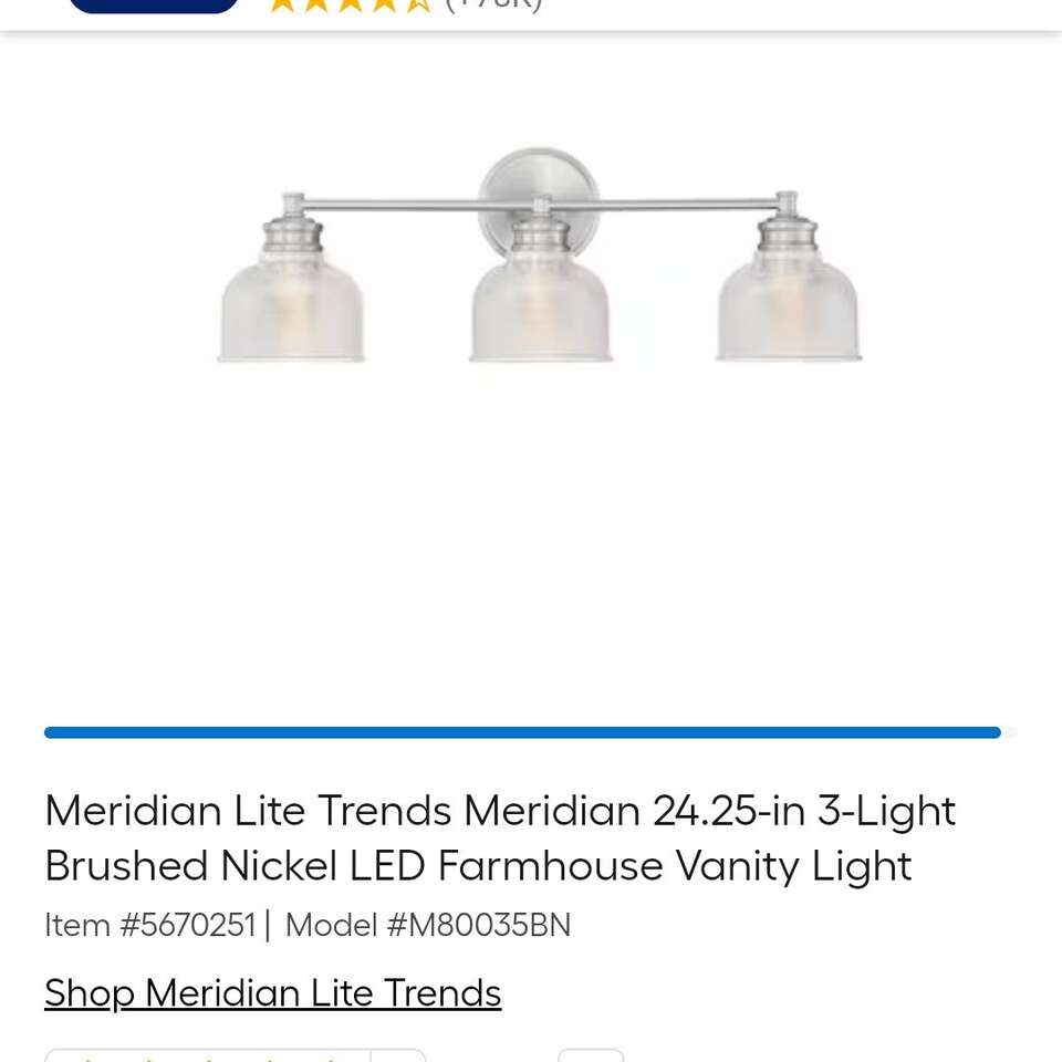 New! Farmhouse Style 3 Light Vanity