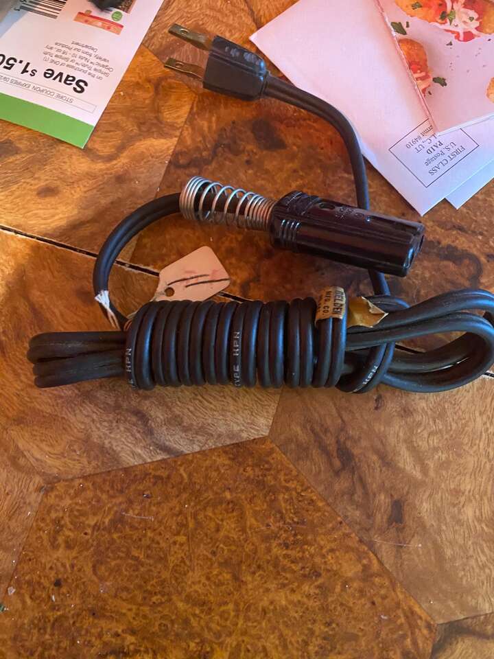 old 2 prong appliance power cords