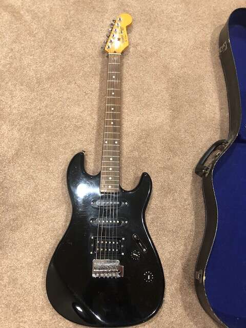 Collectable very rare Fender Guitar with hard case.