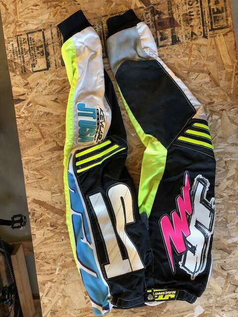 6 Vintage MX pants some with Knee and shin protectors.