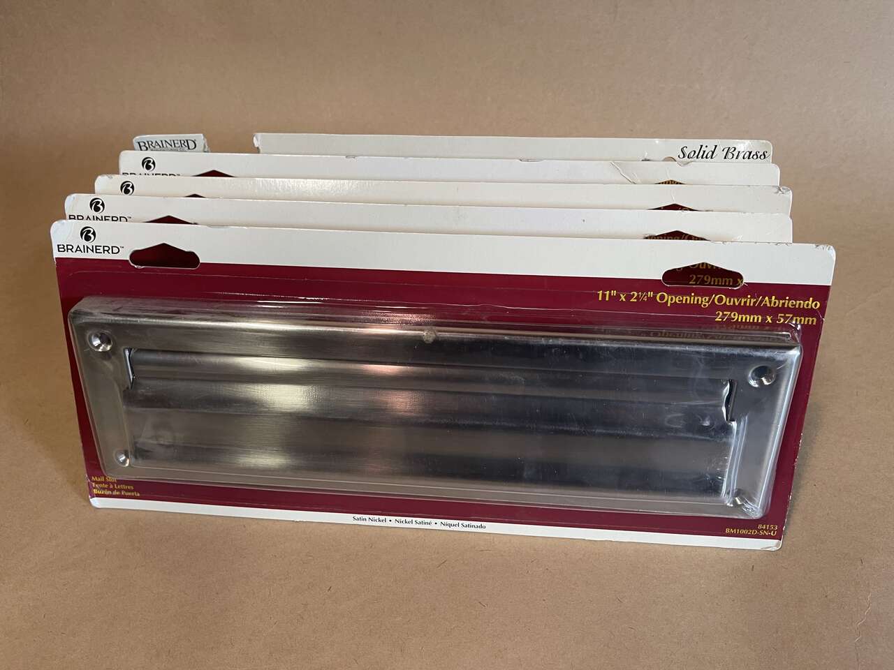 Solid Brass Mail Slots x 5