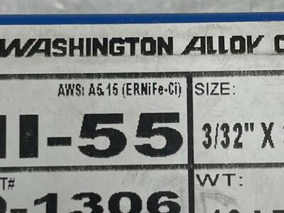 Ni 55. Tig Filler Rod