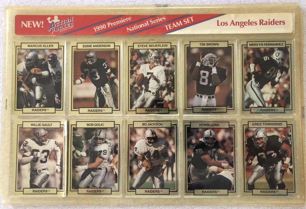 1990 Action Packed Raiders Team Set! Bo Jackson!