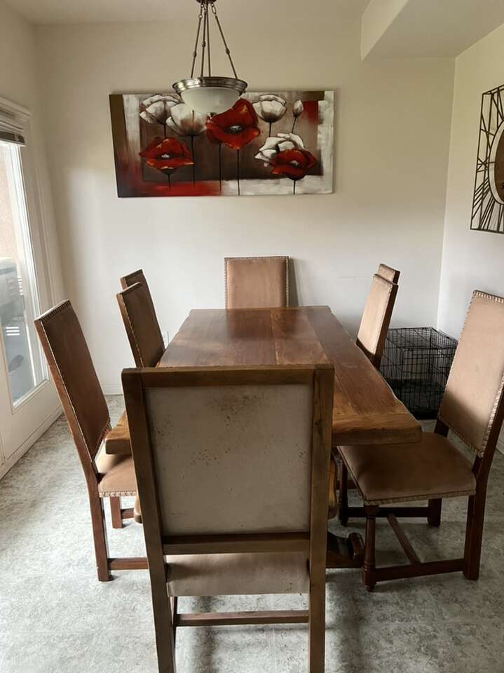 Huge Old Wood Dining Room Table Furniture