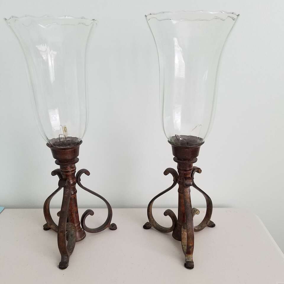 Metal and Glass Candleholders