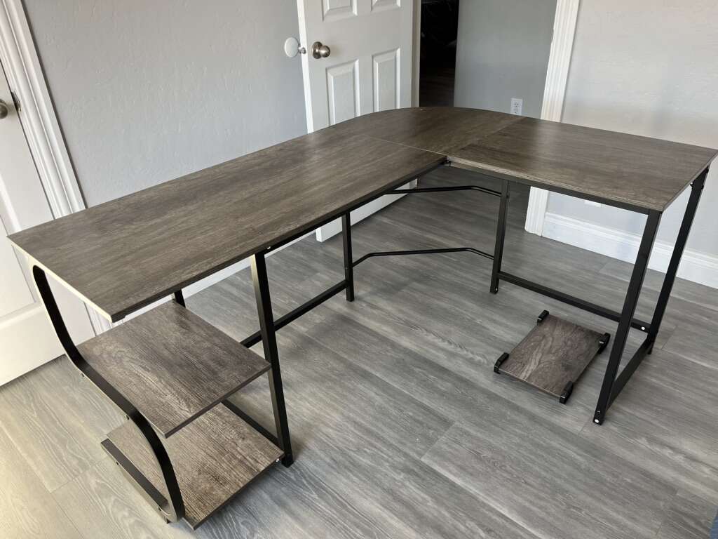 New LShaped Corner Desk w Shelves! B… Furniture